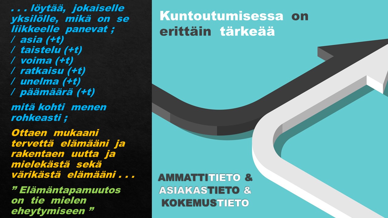 Kuntoutumisessa erittäin tärkeää
