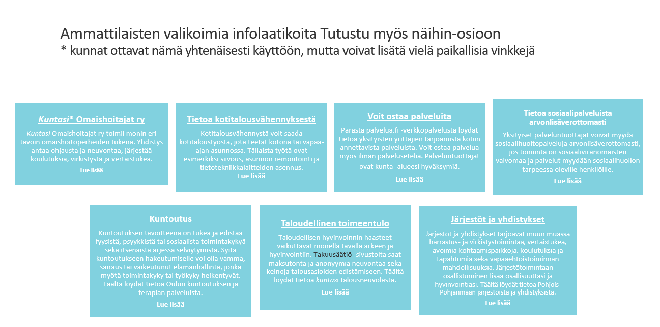 Tutustu myös näihin-osioon ammattilaisten laatima palvelutarjotin
