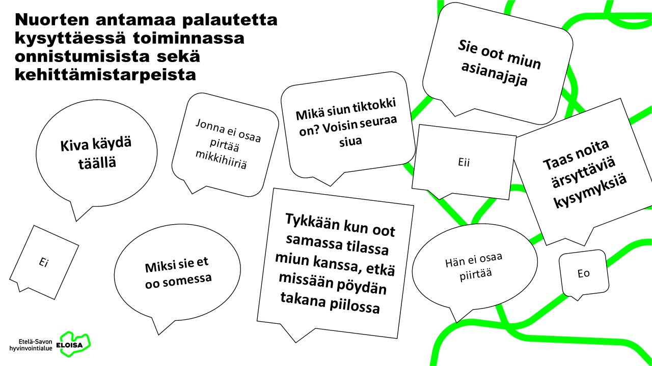 Nuorilta saatu palaute toiminnasta