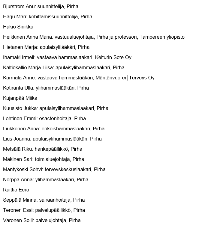 Hoitopolun suunnittelutyöryhmä