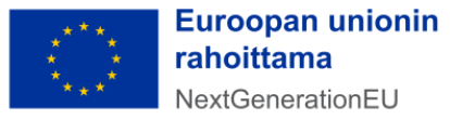 Digitaalisen palvelualustan hankintaa on tuettu osin Suomen kestävän kasvun ohjelmasta (RRP-hanke). Kestävän kasvun hanke on EU-rahoitteinen (Next Generation EU) ohjelmakokonaisuus.