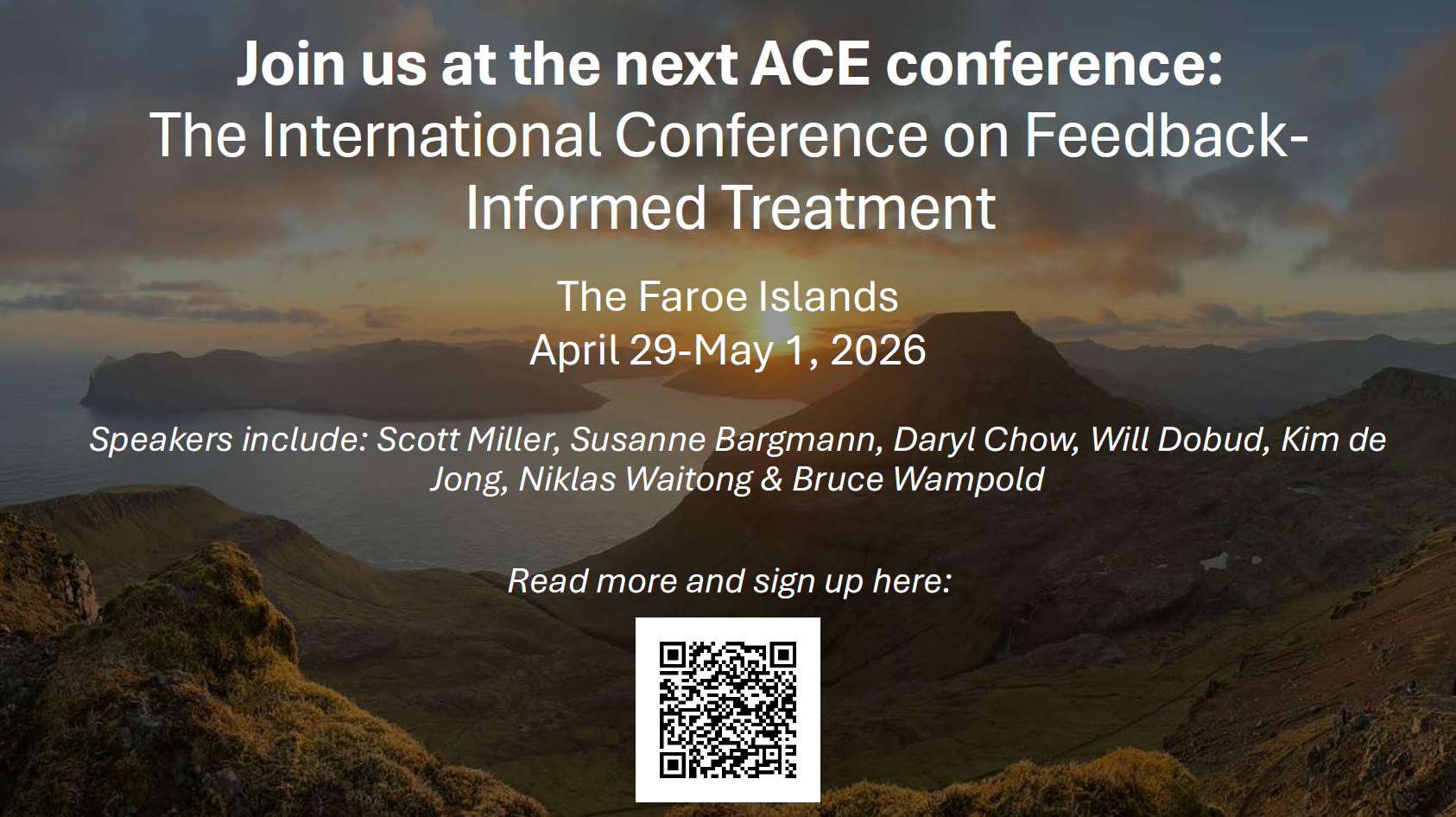 QR-koodi, josta voi ilmoittautua FIT-konferenssiin Färsaarilla 29.4.-1.5.2026. Linkki ilmoittautumiseen löytyy myös kuvatekstistä.