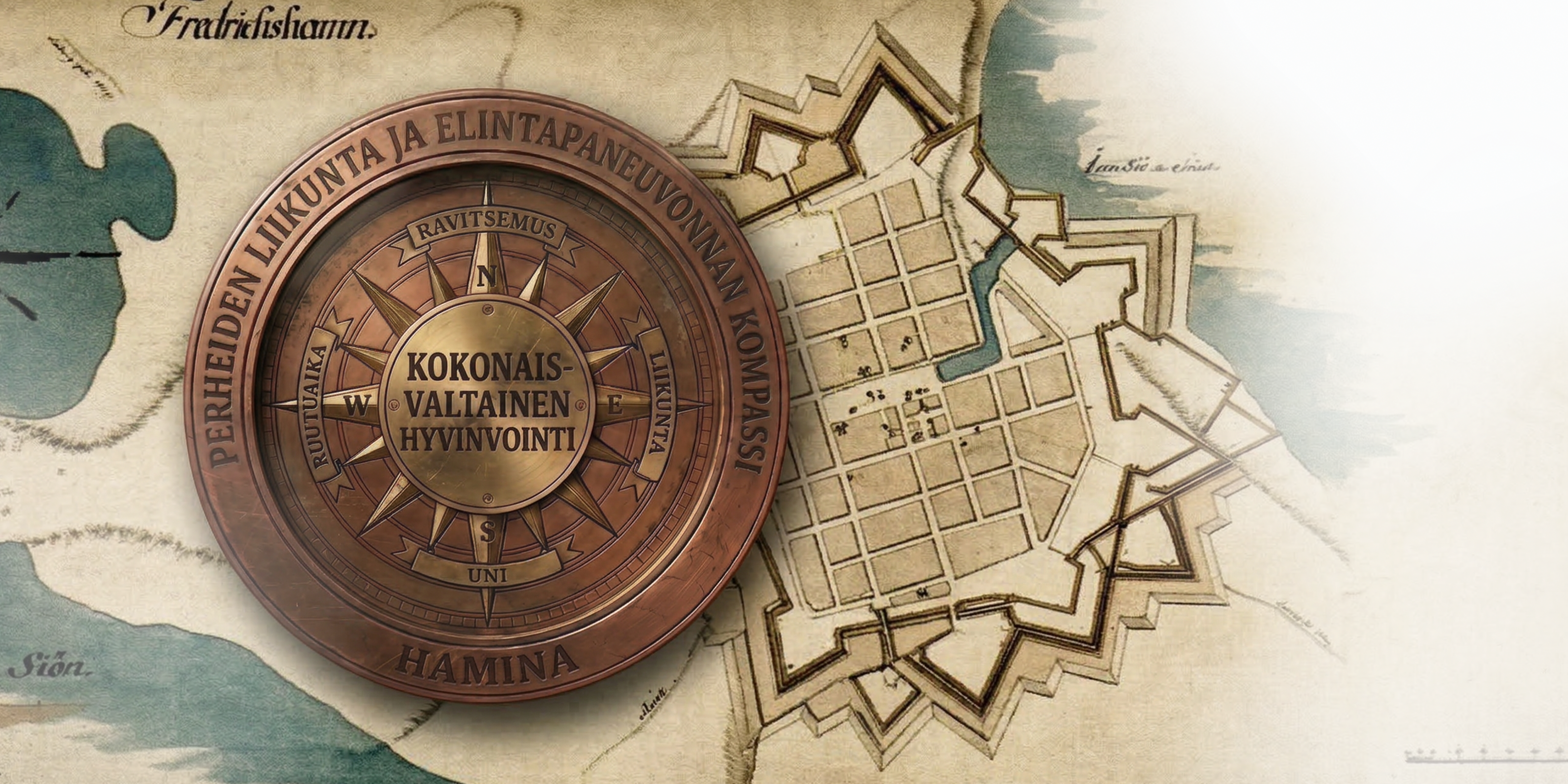 Haminan asemakaavakartalla oleva perheiden liikunta- ja elintapaneuvonnan kompassi 