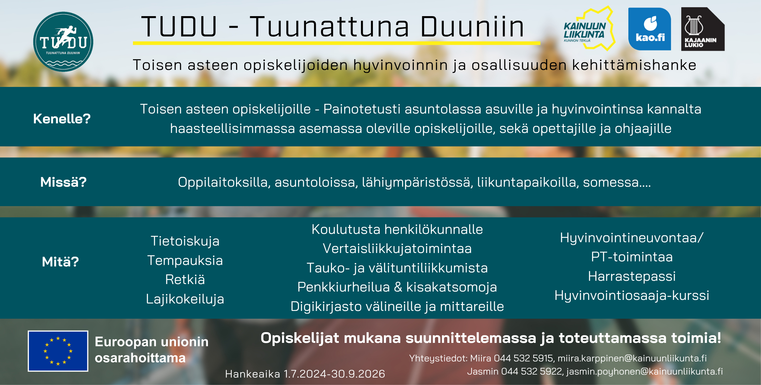 TUDU-hankkeen toiminnan kuvaus