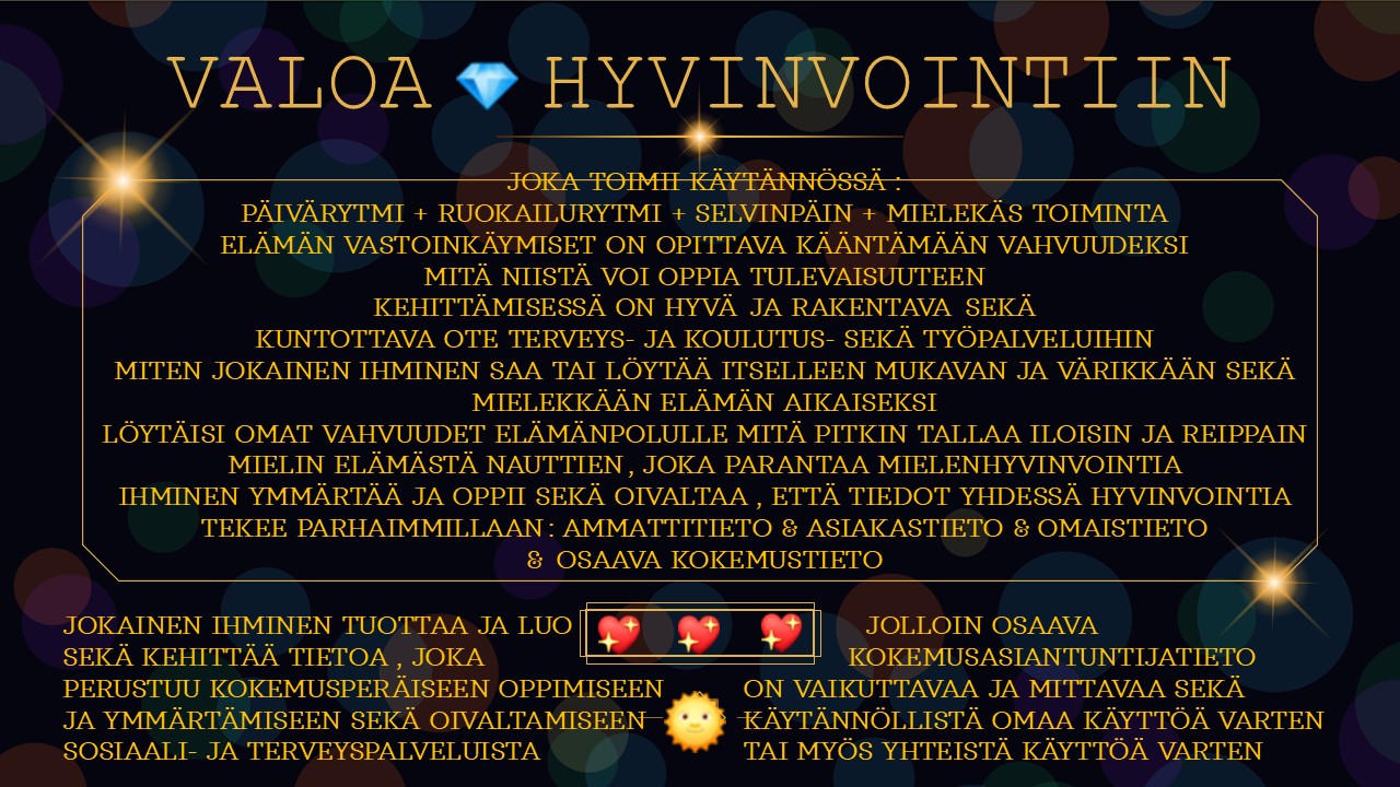 Valoa Hyvinvointiin