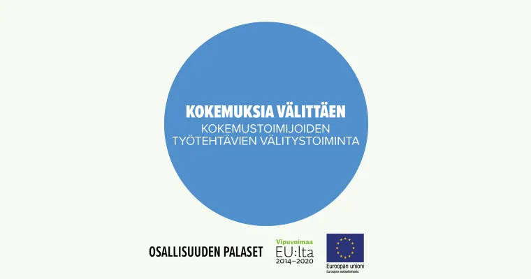 Kokemuksia välittäen – kokemustoimijoiden työtehtävien välitystoiminta