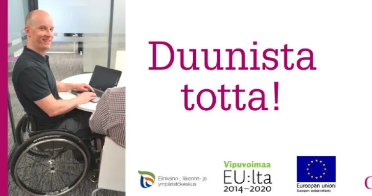 Duunista totta -vammaisten työllistämishanke