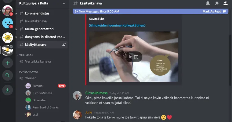 Digitaalinen toiminta Discordiin