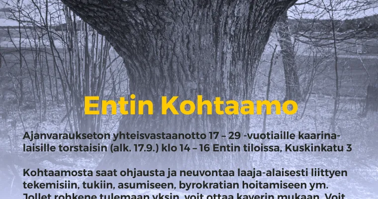 Entin Kohtaamo neuvoo ja opastaa 17-29-vuotiaita