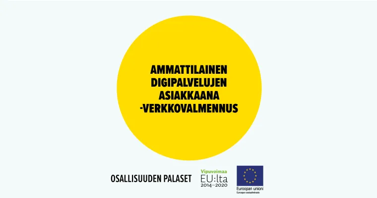 Ammattilainen digipalvelujen asiakkaana -verkkovalmennus