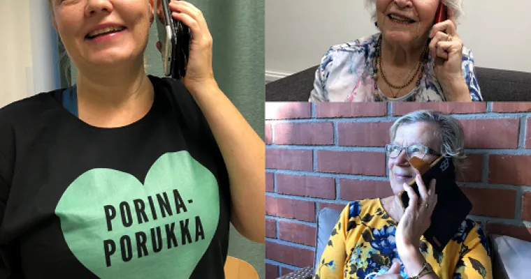 Puhelinporinat – ikääntyneiden ryhmätoimintaa puhelimitse