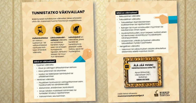 Mummonmarkat turvaan ja ikääntyneiden taloudellinen hyväksikäyttö historiaan
