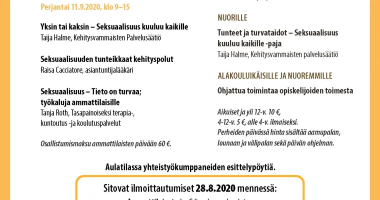 Syystreffit - koulutuspäivät ammattilaisille ja perheille