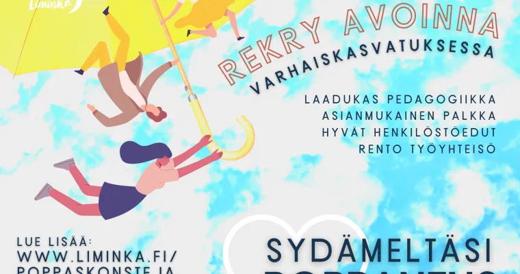Poppaskonsteja varhaiskasvatuksen rekrytointihaasteeseen Limingassa