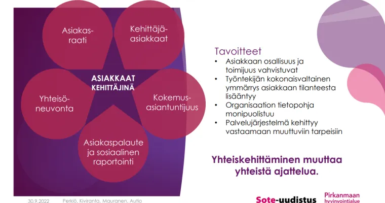 Asiakkaat kehittäjinä -kokonaisuus