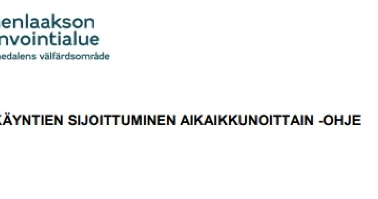 Asiakaskäyntien sijoittumisen tarkastelu aikaikkunoittain