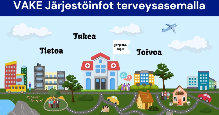 Vantaan ja Keravan hyvinvointialueen Järjestöinfot - järjestöt tutuiksi terveysasemilla