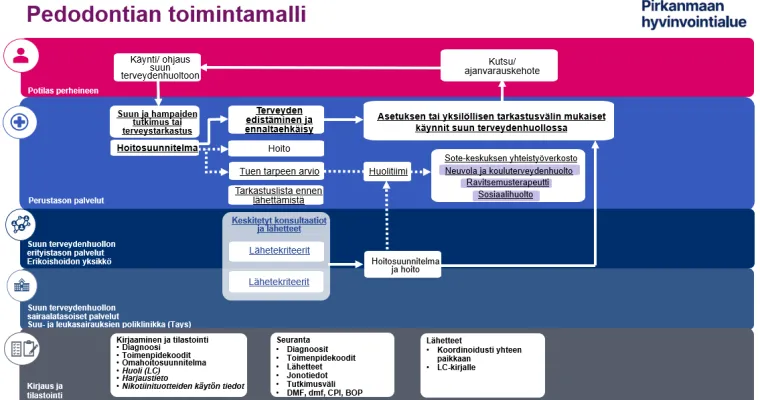Pedodontian toimintamalli Pirkanmaan hyvinvointialueella