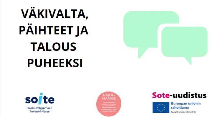 Väkivalta, päihteet ja talous puheeksi koulutuskokonaisuus Keski-Pohjanmaalla vuonna 2023