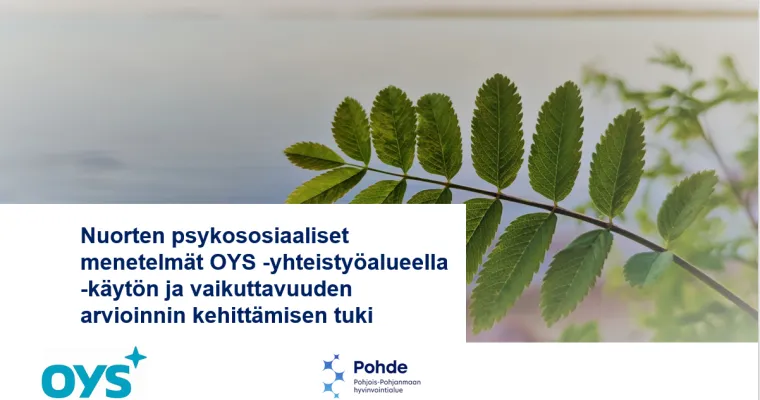 Nuorten psykososiaaliset menetelmät OYS -yhteistyöalueella -käytön ja vaikuttavuuden arvioinnin kehittämisen tuki 