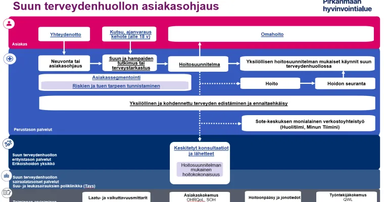 Asiakasohjauksen toimintamalli Pirkanmaan hyvinvointialueen suun terveydenhuollossa