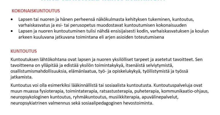 Osallisuuskierros Lasten ja nuorten kuntoutus, Pohjois-Karjalan hyvinvointialue