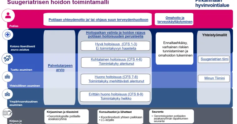 Suugeriatrisen hoidon toimintamalli Pirkanmaan hyvinvointialueella