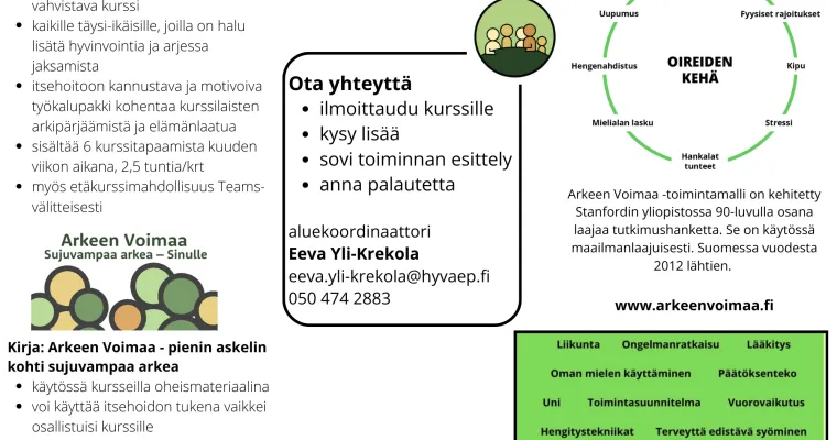 Arkeen Voimaa -toimintamallin pilotointi, Etelä-Pohjanmaan HVA (RRP, P4, I2)