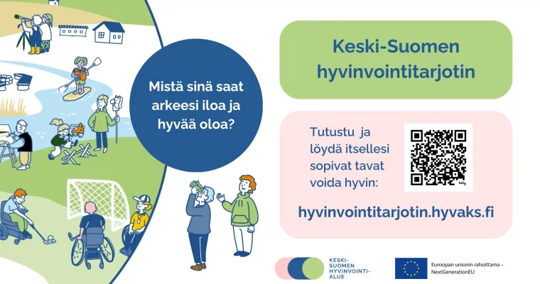 Hyvinvointia edistävä toiminta helposti löydettäväksi Keski-Suomen hyvinvointialueella (RRP, P4, I2) 