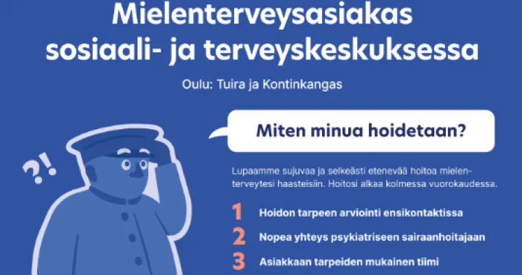 Hoidon jatkuvuusmalli mielenterveysasiakas sosiaali- ja terveyskeskuksessa Pohjois-Pohjanmaan hva, Sujuvat-palvelut valmennus ( RRP, P4, I1)