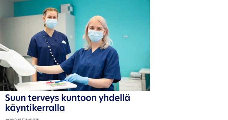 Toiminnanohjausjärjestelmä suun terveydenhuoltoon (Kestävän kasvun ohjelma. RRP2: P4, I4)