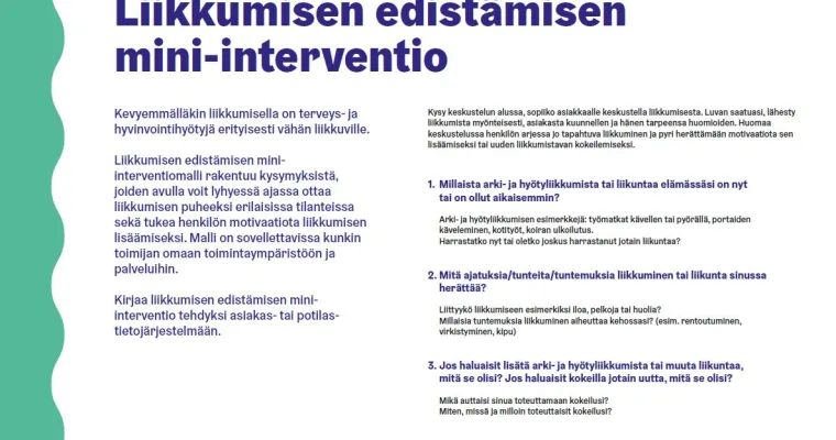 Liikkumisen edistämisen mini-interventiomalli