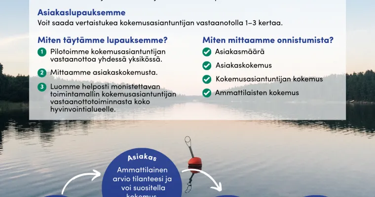 Kokemusasiantuntija osana vastaanottopalvelutoimintaa, Pohjanmaan hyvinvointialue, Sujuvat palvelut- valmennus (RRP, P4, I1)