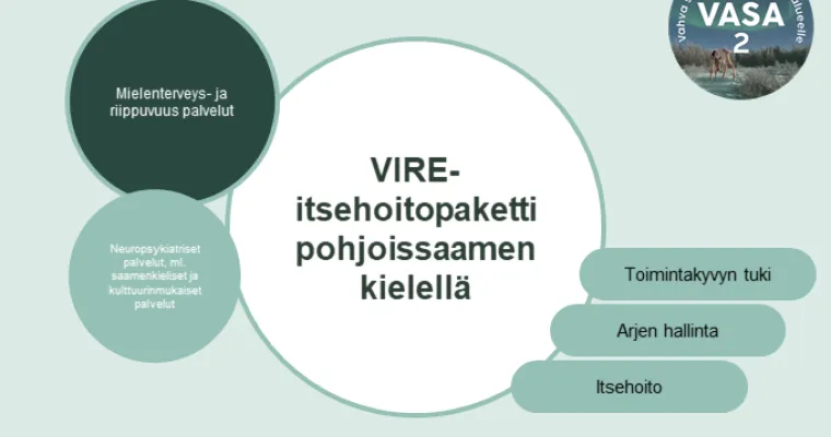 Pohjoissaamenkielinen Vire-itsehoitopaketti, Lapin HVA (RRP, P4, I1)