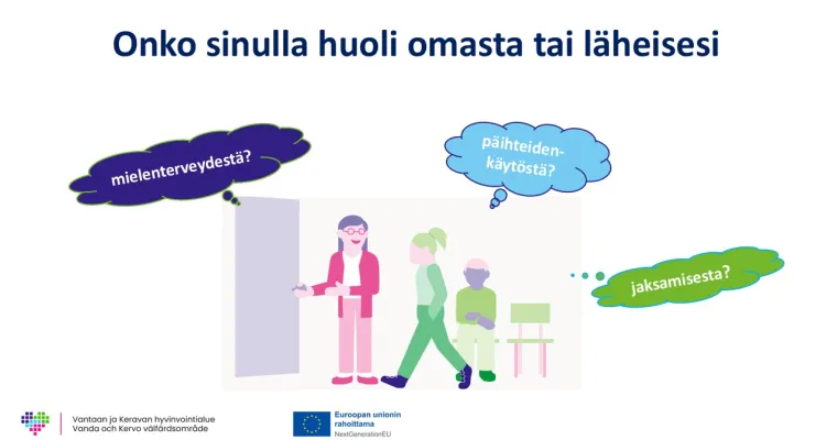 Matalan kynnyksen mielenterveys- ja päihdepalvelu terveysasemalla, Vantaan ja Keravan HVA (RRP, P4, I1)