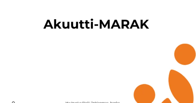 Akuutti-MARAK, Etelä-Pohjanmaan HVA (RRP, P4, I1)