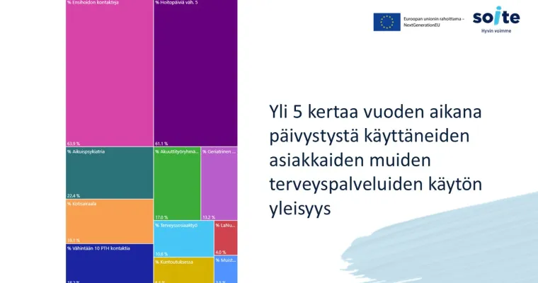 Raporttityökalu paljon palveluita käyttävien asiakkaiden palvelukäytön tarkasteluun. Keski-Pohjanmaan hva (RRP, P4, I4)