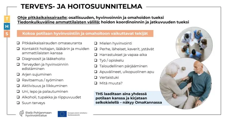 Terveys- ja hoitosuunnitelma -toimintamalli Etelä-Pohjanmaan hyvinvointialueella,  Etelä-Pohjanmaan HVA (RRP, P4, I1)