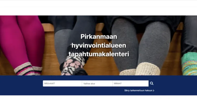 Pirkanmaan hyvinvointialueen tapahtumakalenteri, Pirkanmaan hyvinvointialue (RRP2, P4, I2)