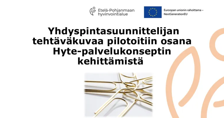 Yhdyspintasuunnittelijan tehtäväkuva, Etelä-Pohjanmaan HVA (RRP, P4, I2)
