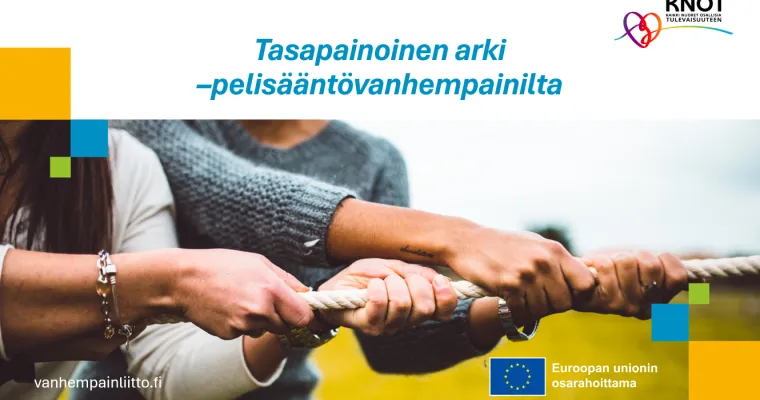 Tasapainoinen arki -pelisääntövanhempainilta