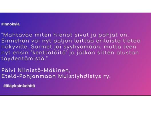 Innokylän palaute kuvana