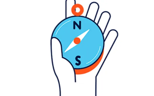 kompassi kädessä-logo
