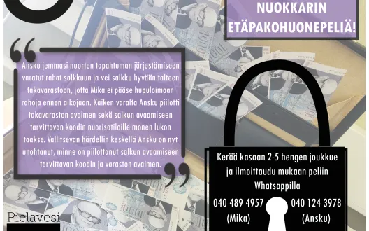 Etäpakohuoenpelin mainos