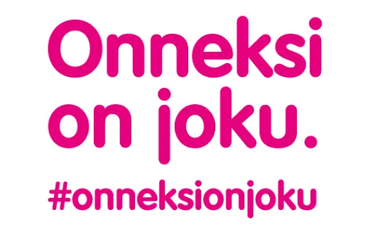 Onneksi on joku logo suomeksi