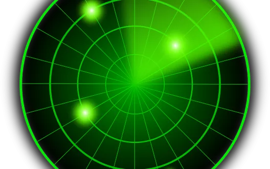 Tutkan näytöstä kuva