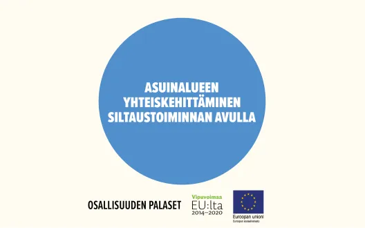 Asuinalueen yhteiskehittäminen siltaustoiminnan avulla -toimintamallin kansikuva.