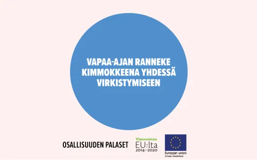 Vapaa-ajan ranneke kimmokkeena yhdessä virkistymiseen -toimintamallin knasikuva.