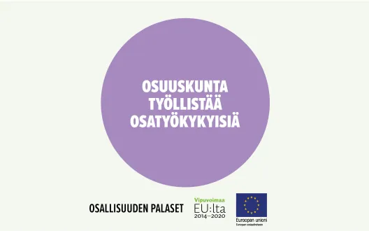 Osuuskunta työllistää osatyökykyisiä -toimintamallin kansikuva.