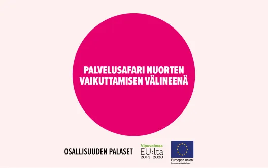Palvelusafari nuorten vaikuttamisen välineenä -toimintamallin kansikuva.